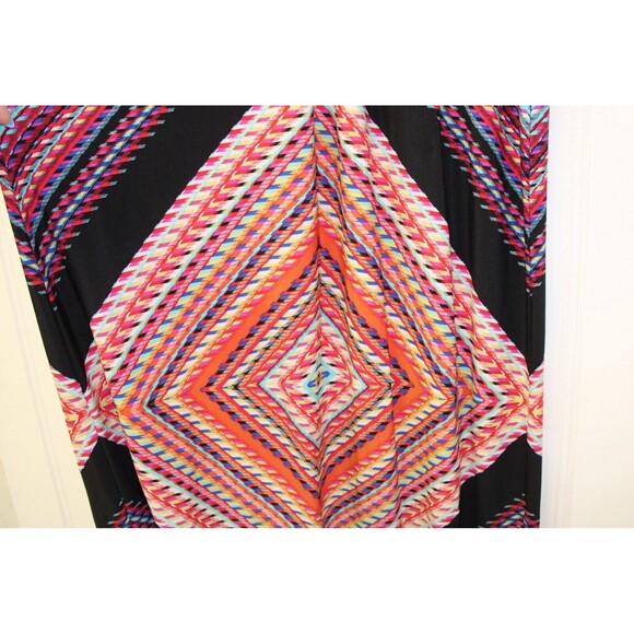 CHICO’s Maxi Lined Dress Watercolor Stretch Long Sleeveless Boho Size 0 - Picture 2 of 7